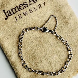 James Avery Twisted Wire Cable Sterling Silver Charm Bracelet